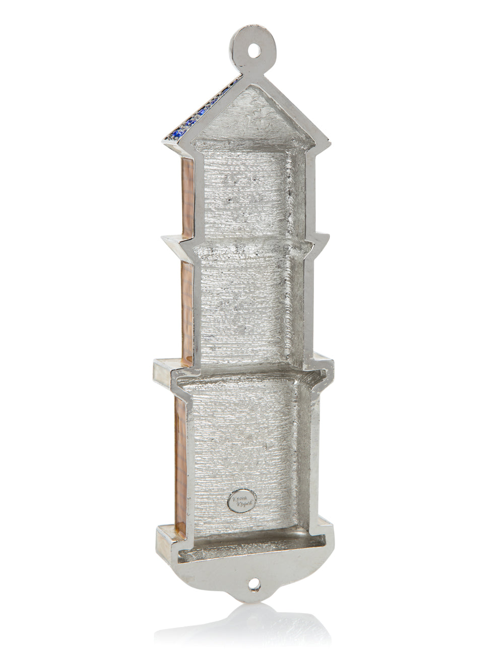 Keren Kopal Blue Contemporary Synagogue style Mezuzah