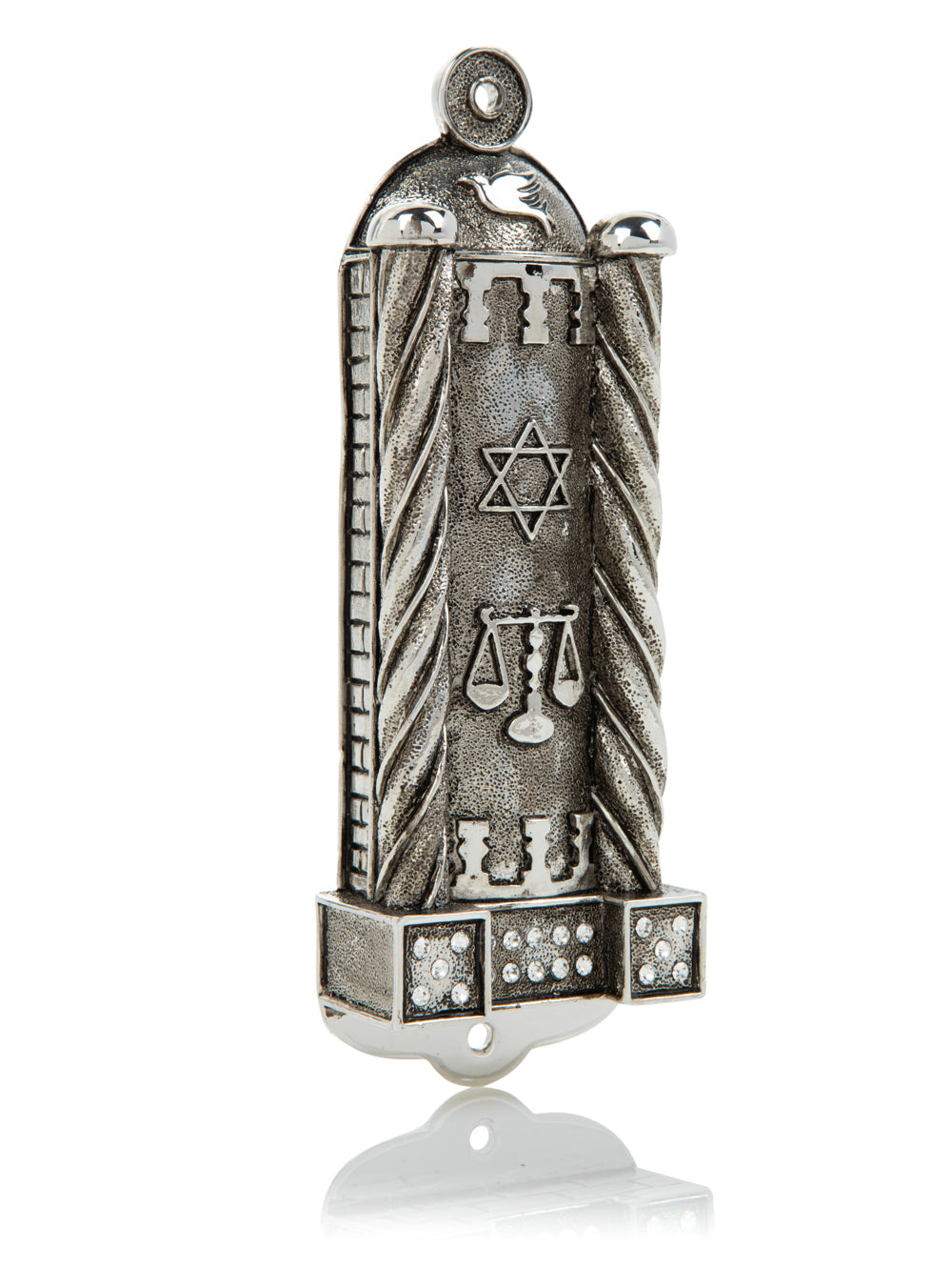Keren Kopal Silver Modern Judaica Mezuzah