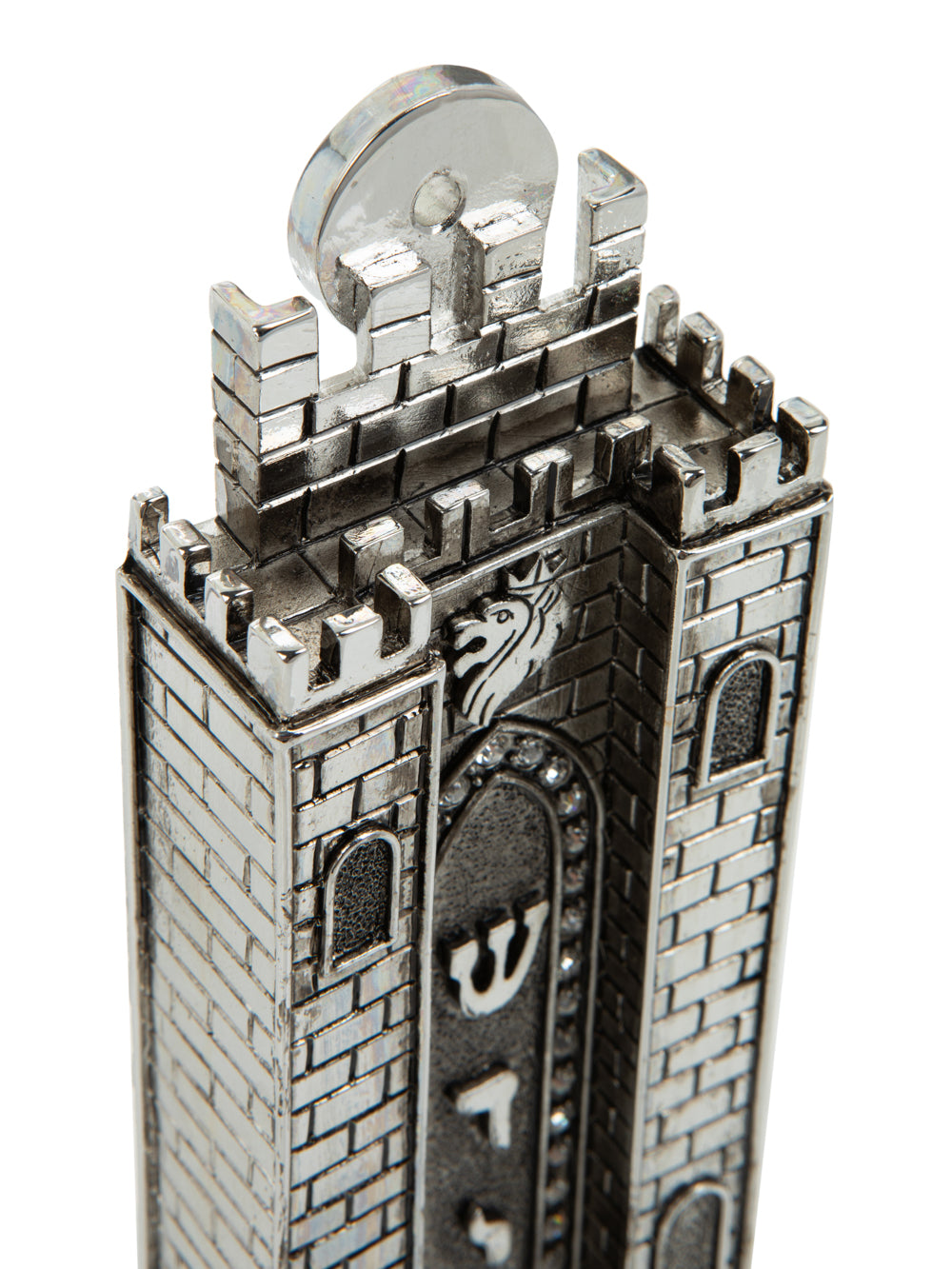 Silver Holy Ark style Mezuzah