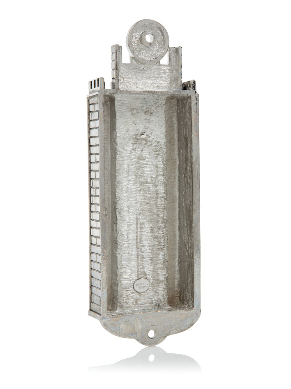 Silver Holy Ark style Mezuzah