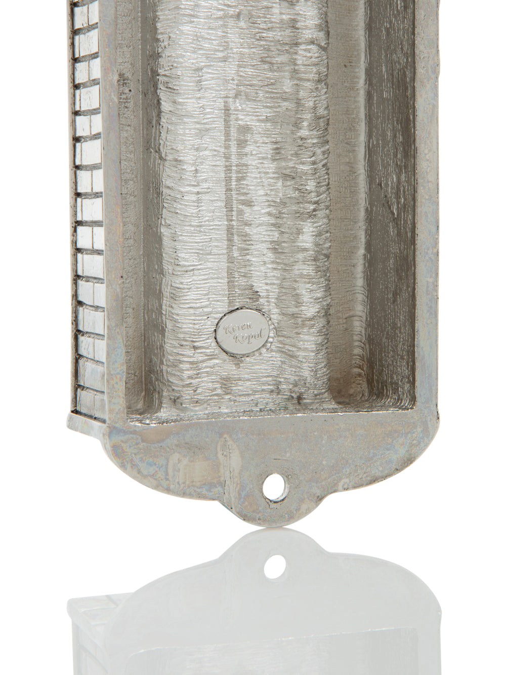 Silver Holy Ark style Mezuzah