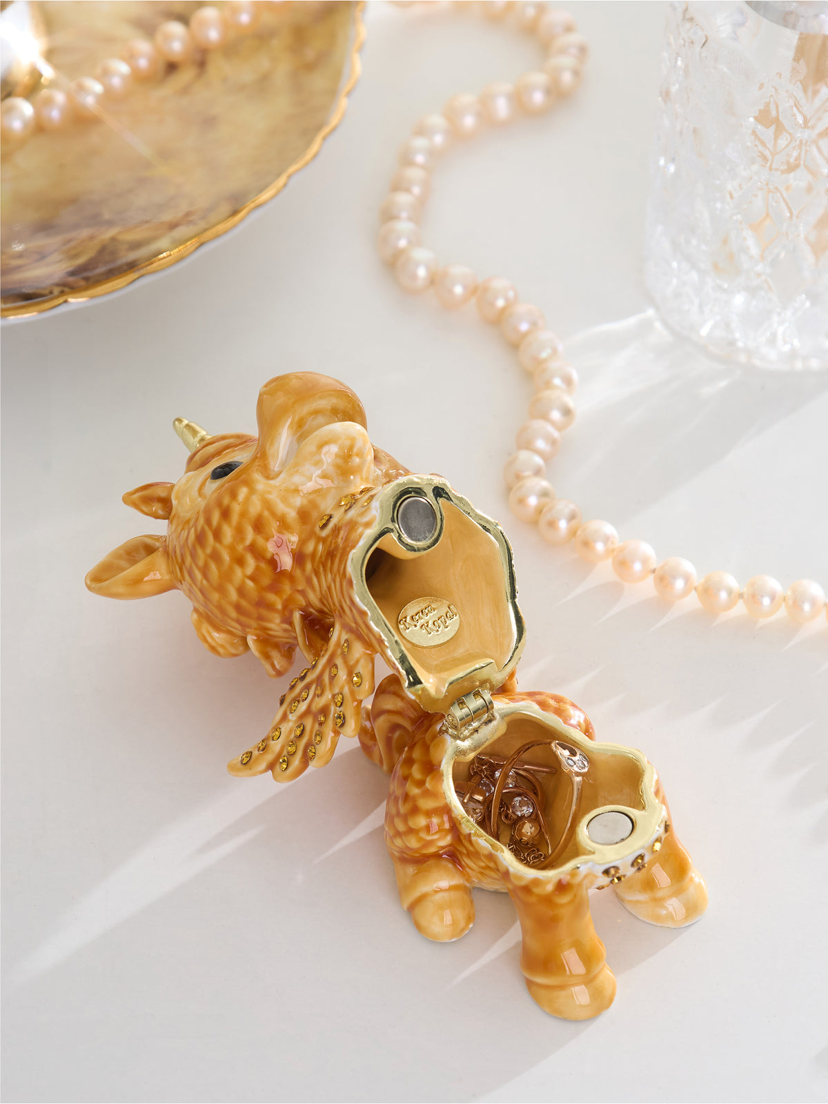 Keren Kopal Cute Brown Unicorn Horse trinket Box Limited Edition 1-250