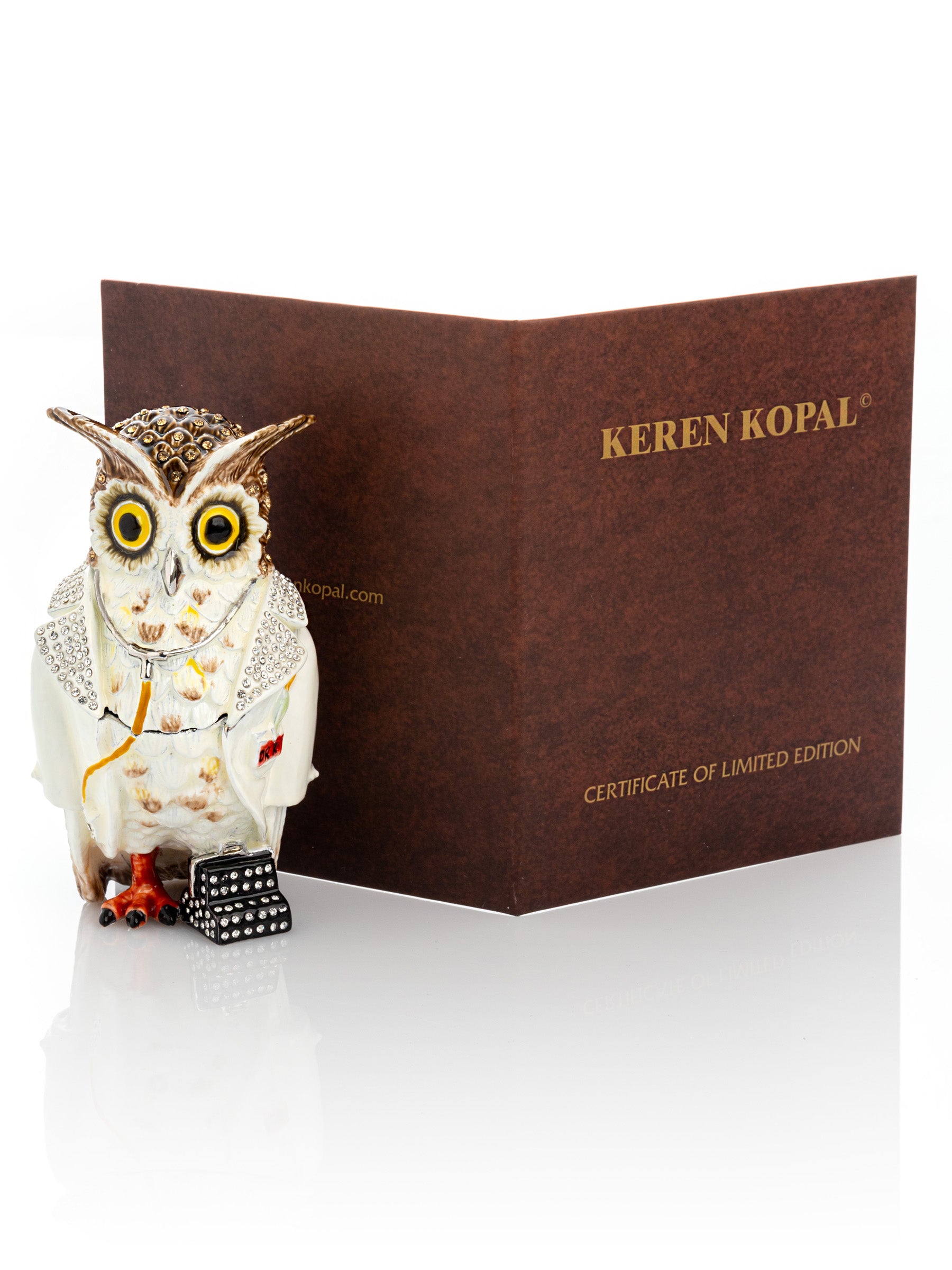 Keren Kopal Owl Doctor Trinket box
