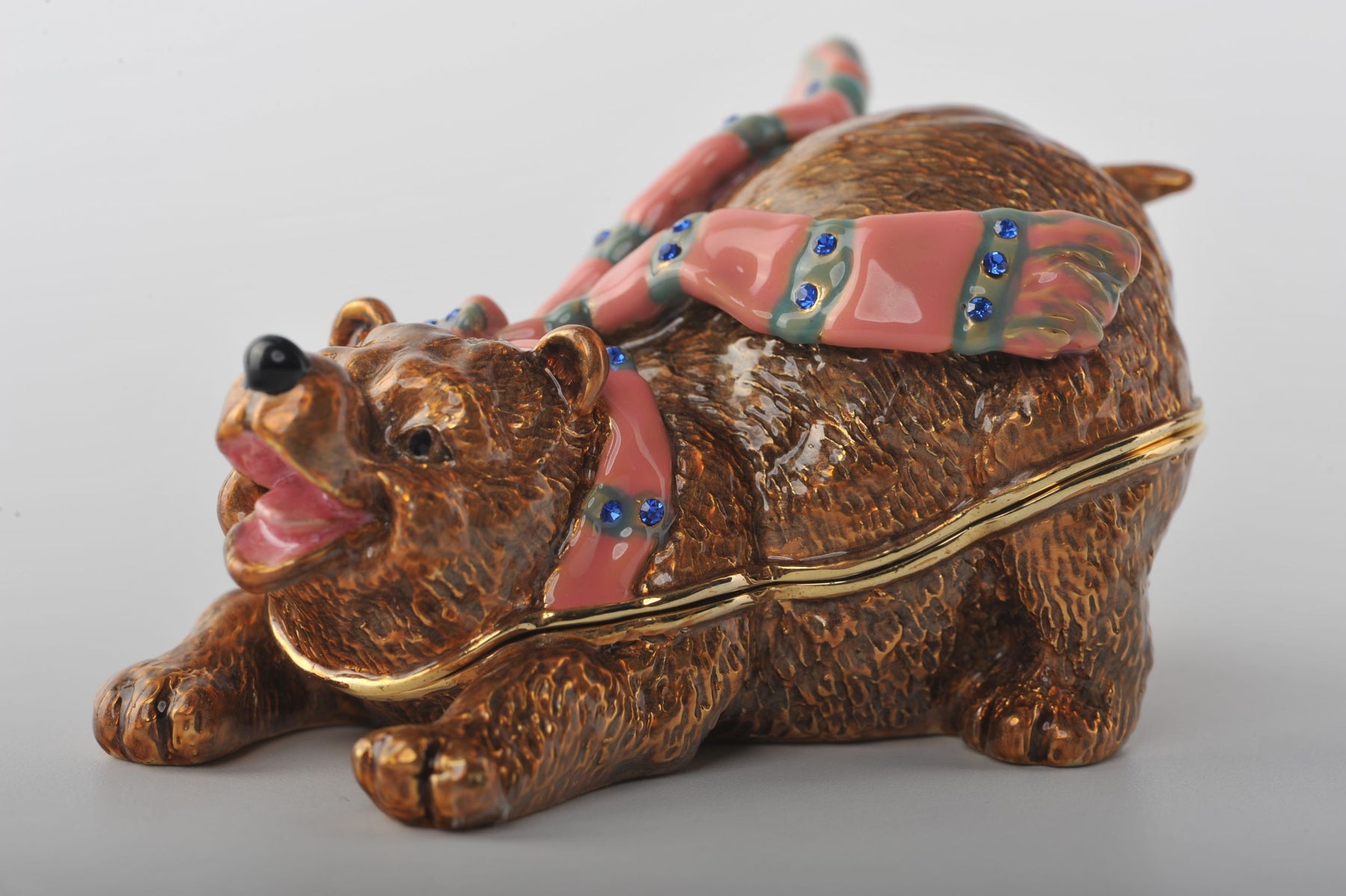 Keren Kopal Brown Bear with a Pink Scarf