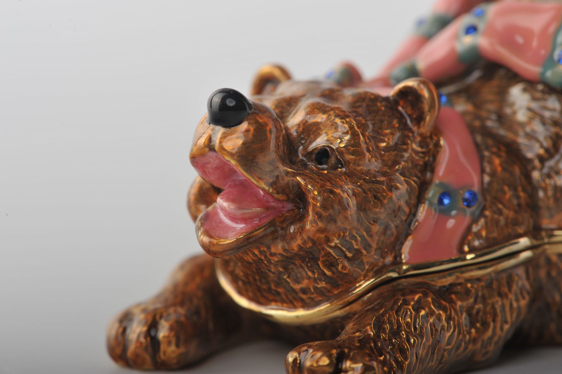 Keren Kopal Brown Bear with a Pink Scarf