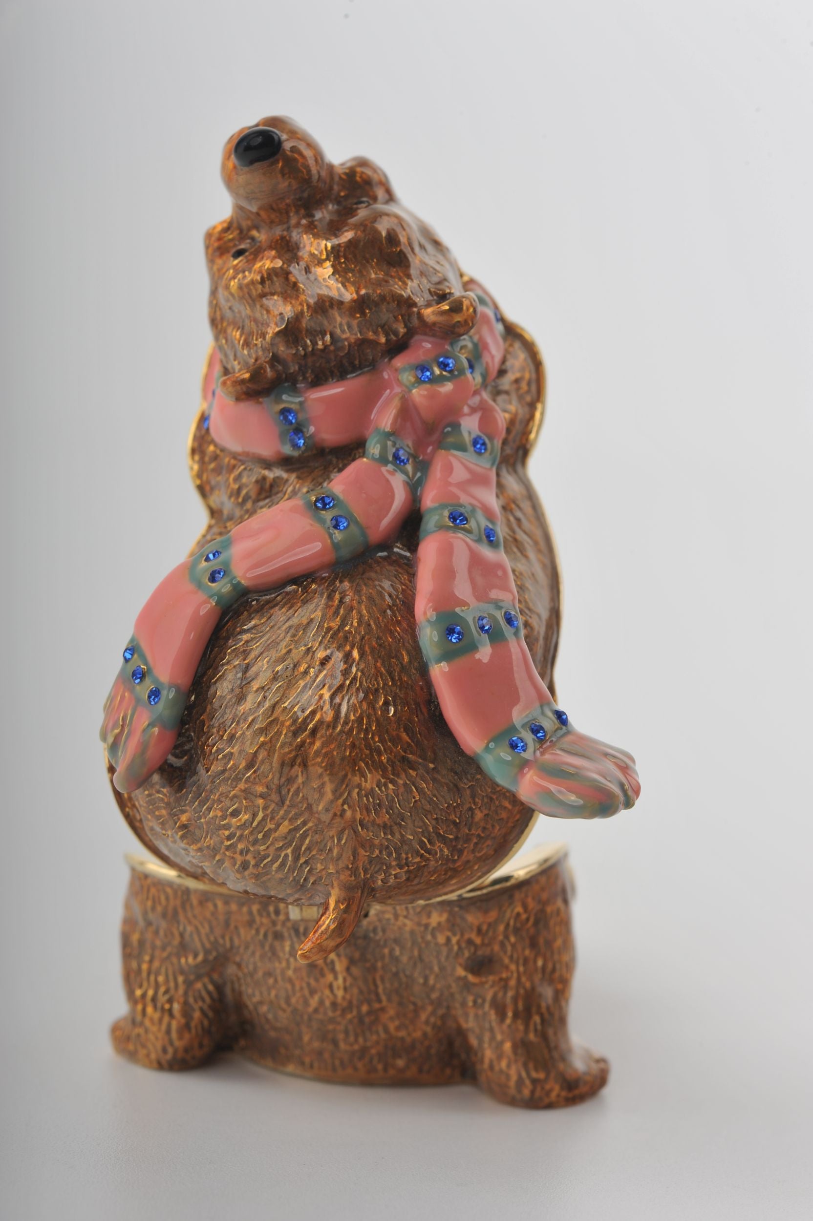 Keren Kopal Brown Bear with a Pink Scarf