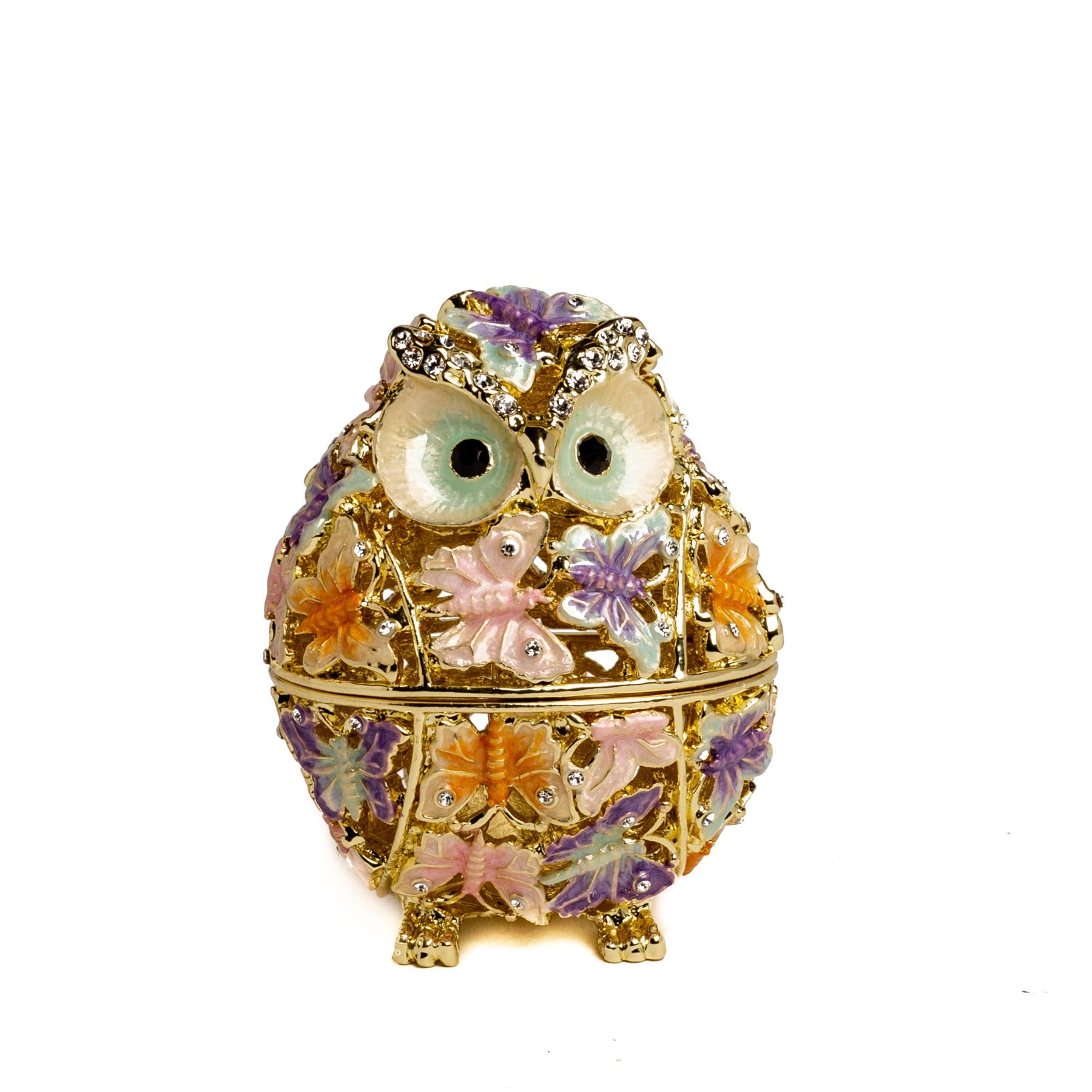 Keren Kopal Golden Owl Decorated with Butterflies