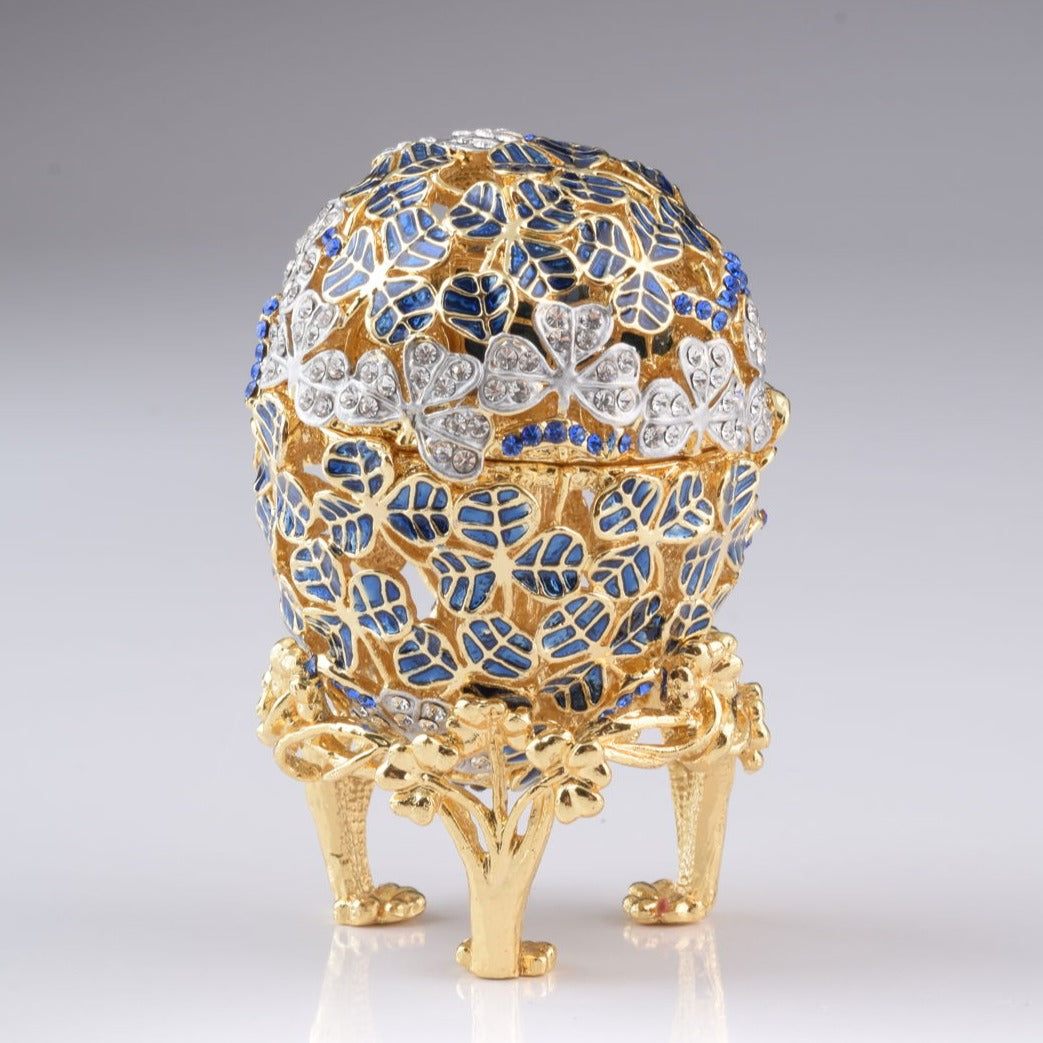 Keren Kopal Blue Faberge Egg with Car Inside