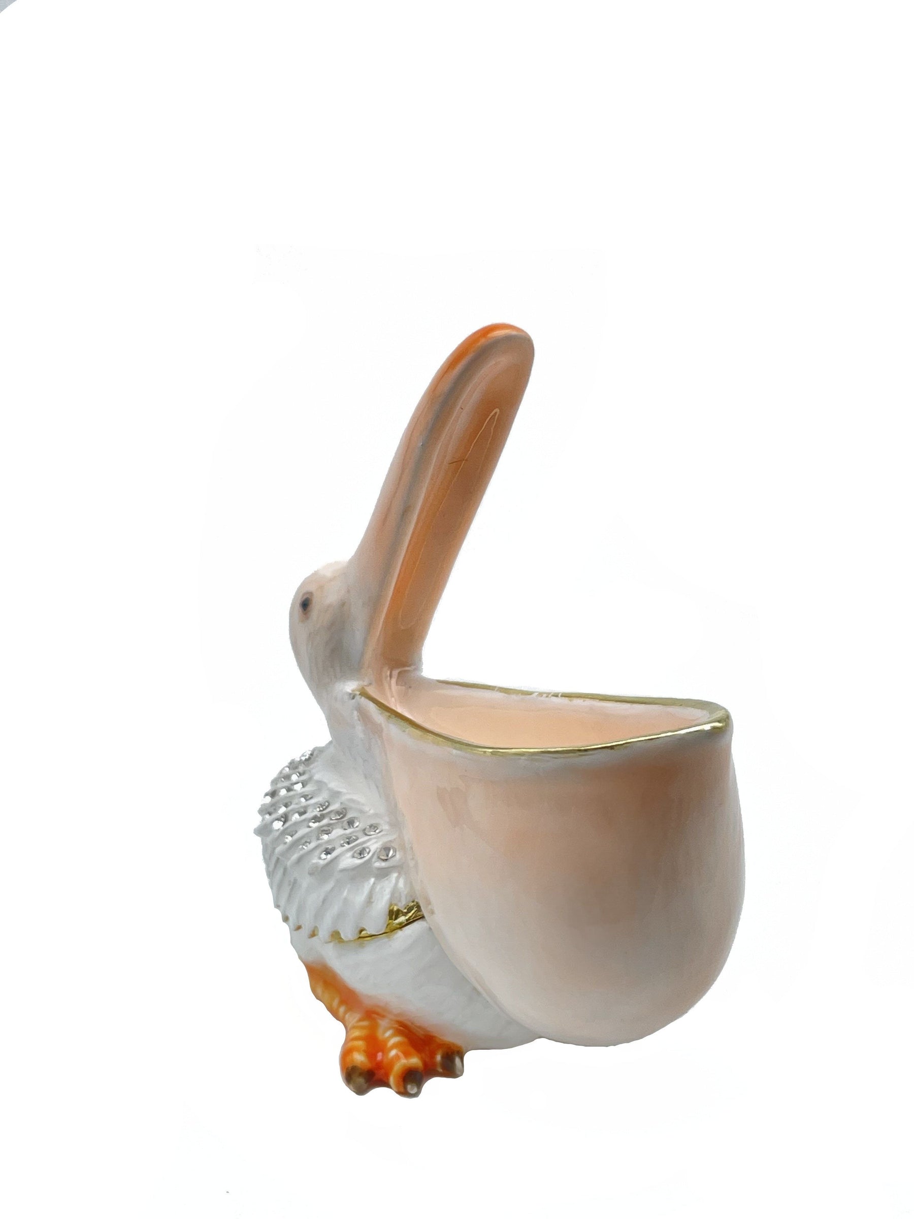 Keren Kopal White pelican trinket box