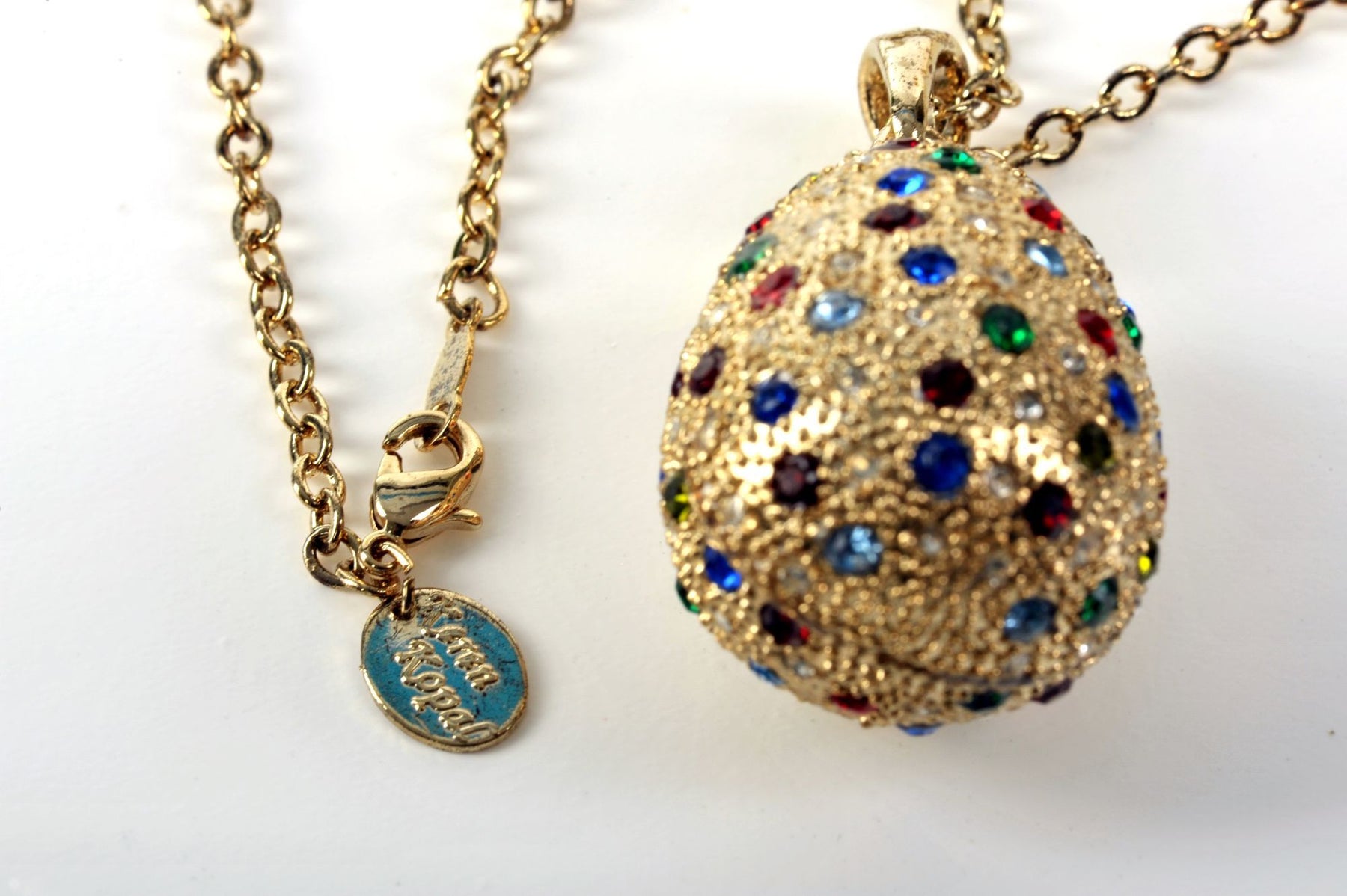 Keren Kopal Faberge Egg Pendant Necklace