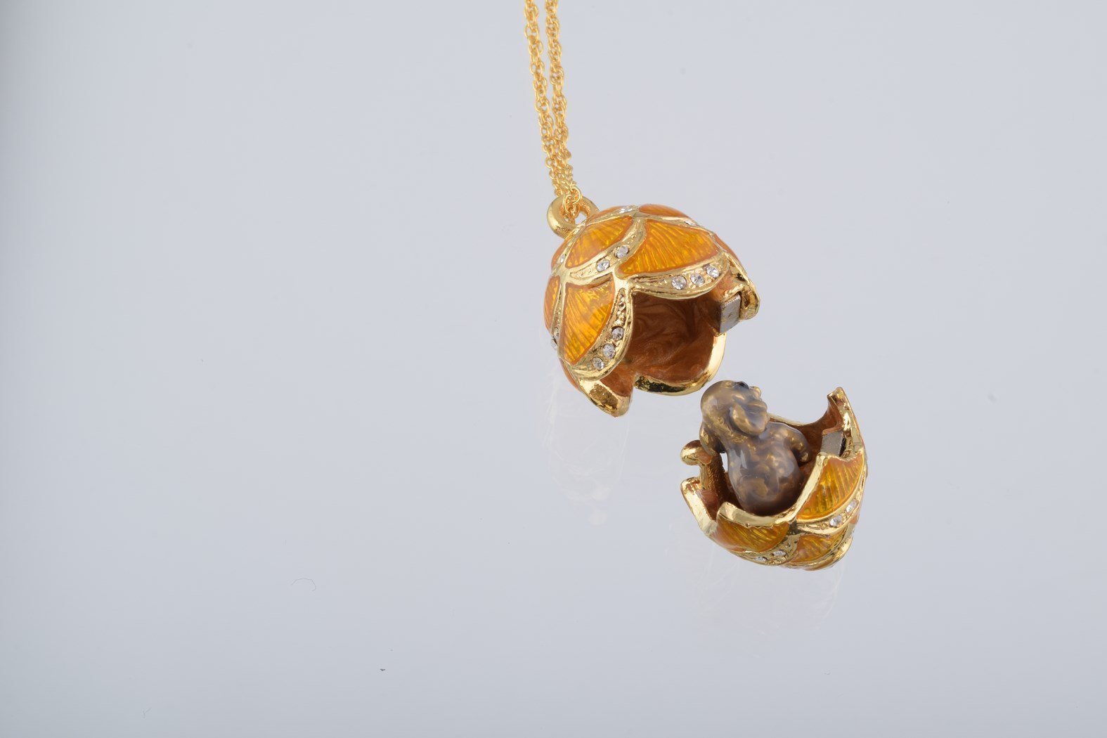 Keren Kopal Gold & Yellow Egg Pendant Necklace