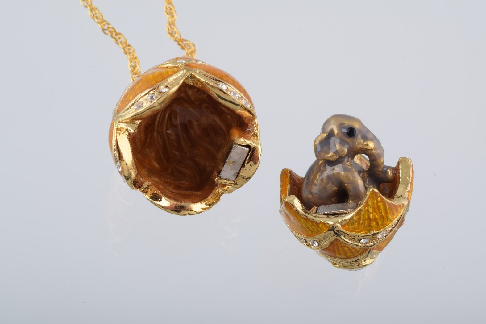 Keren Kopal Gold & Yellow Egg Pendant Necklace