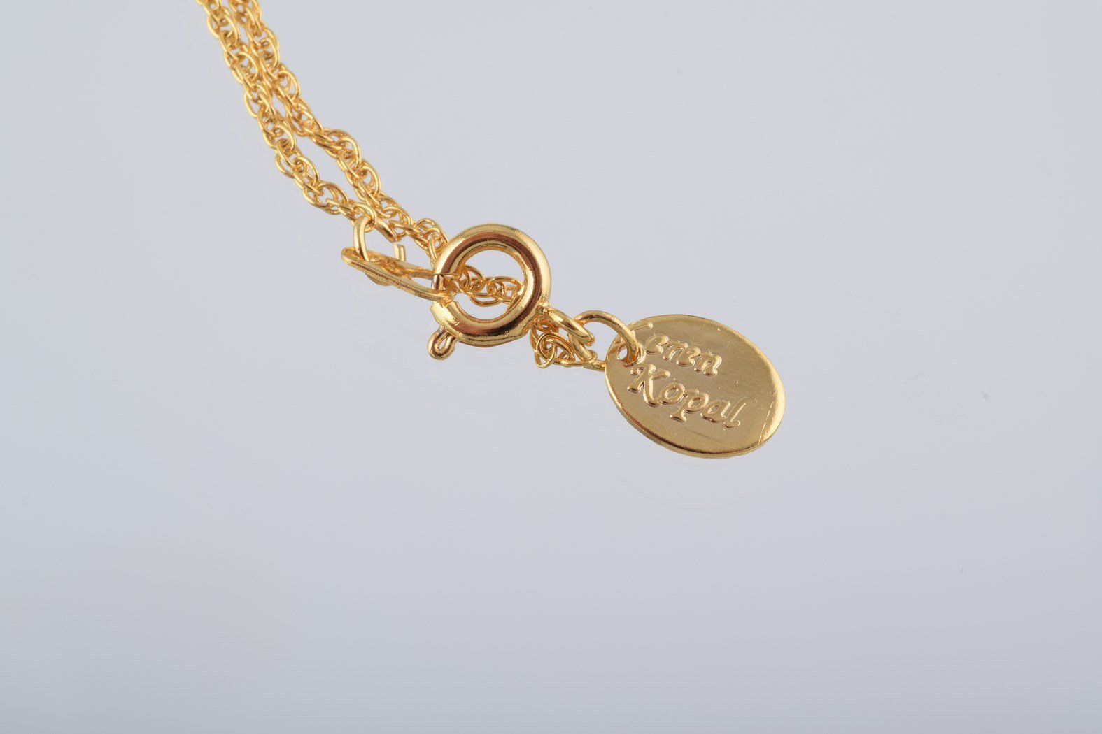 Keren Kopal Gold & Yellow Egg Pendant Necklace