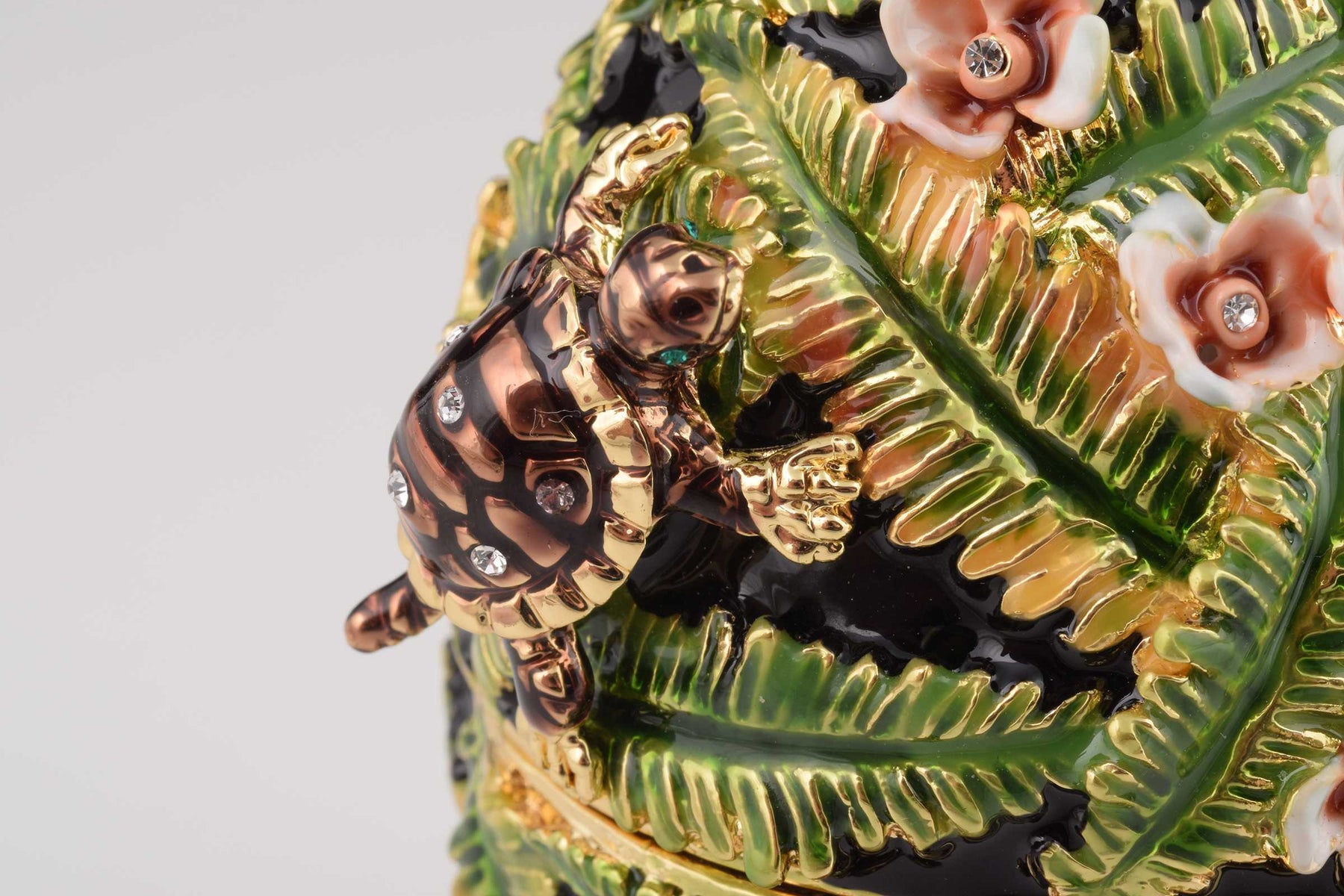 Keren Kopal Green Faberge Egg with Turtles