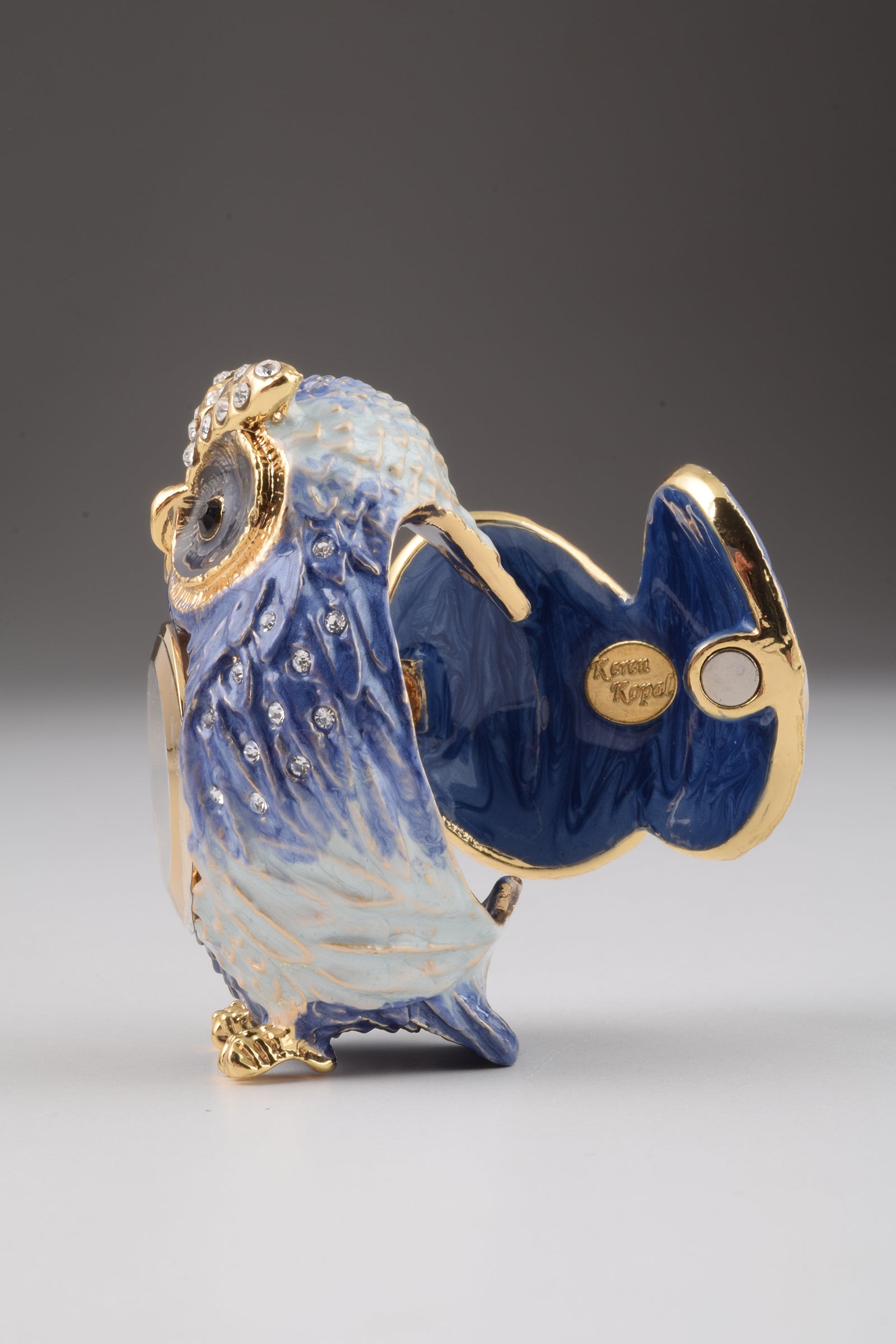 Keren Kopal Blue Owl with Clock
