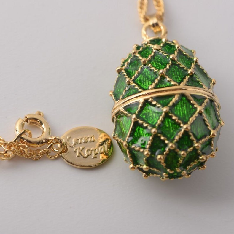 Keren Kopal Dark Green Egg Pendant Necklace