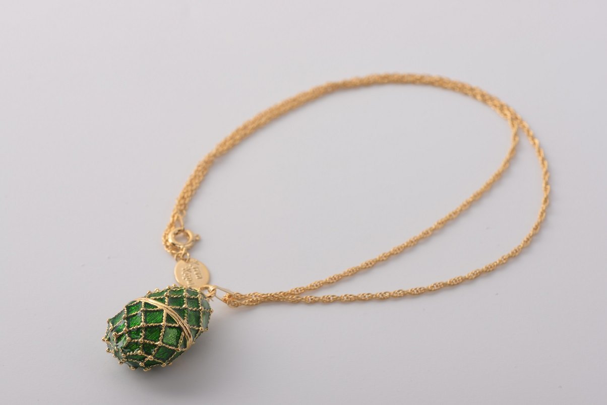 Keren Kopal Dark Green Egg Pendant Necklace