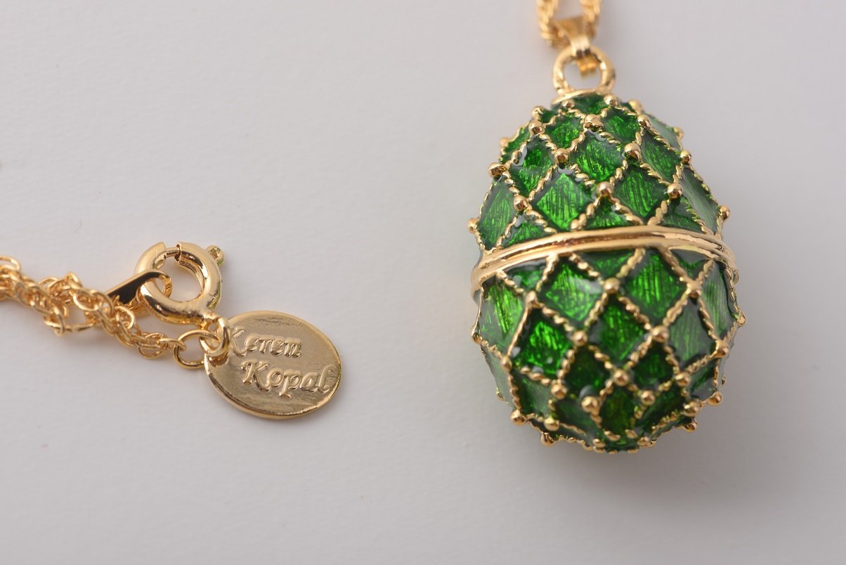 Keren Kopal Dark Green Egg Pendant Necklace