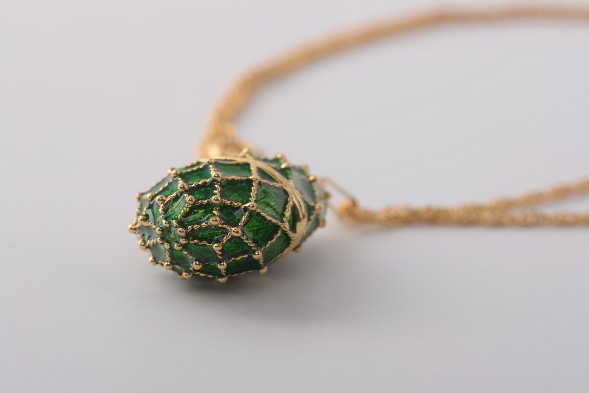 Keren Kopal Dark Green Egg Pendant Necklace