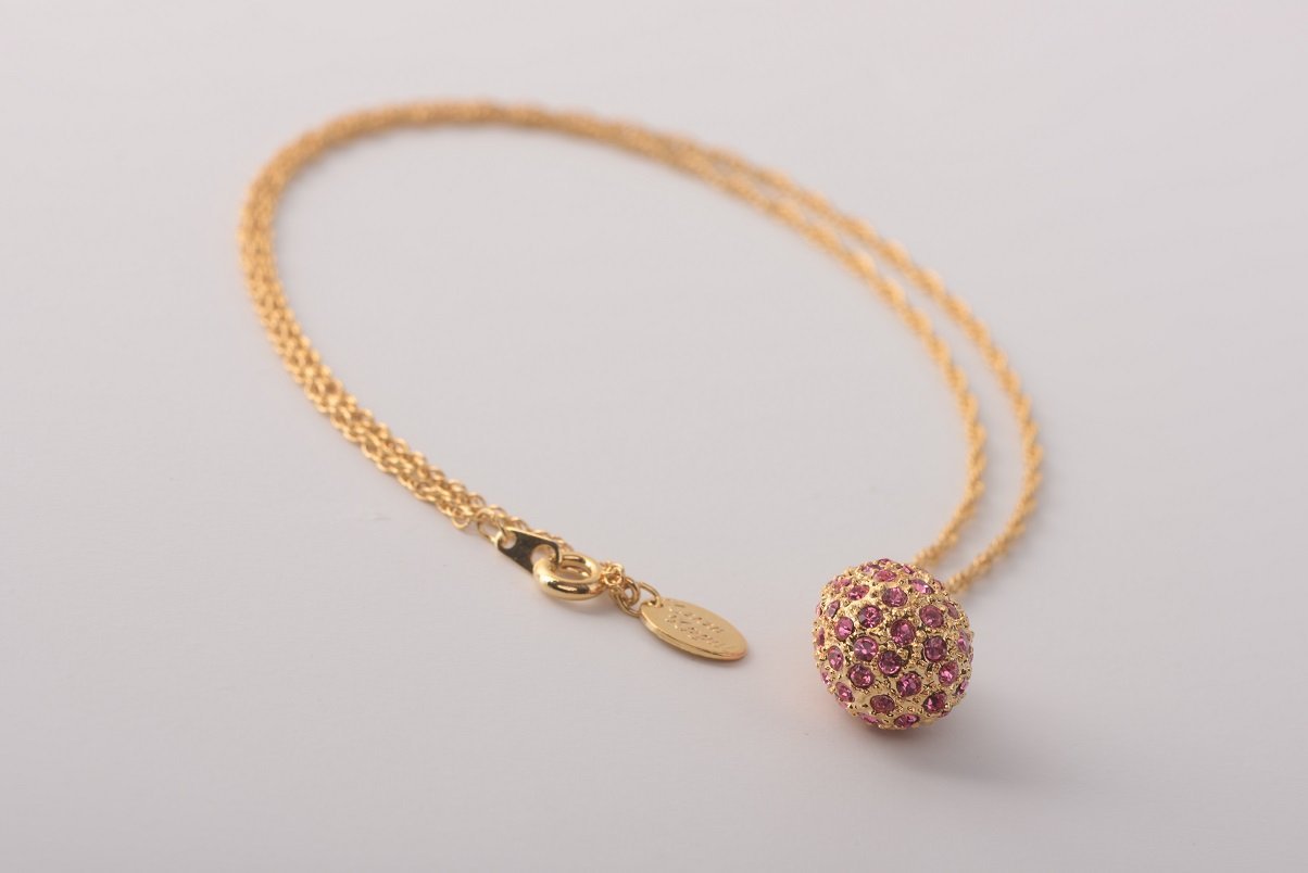 Keren Kopal Golden Pink Egg Pendant Necklace