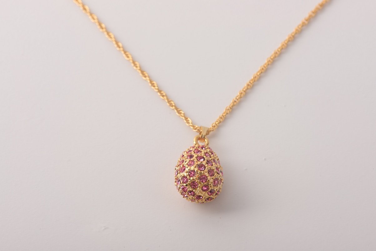 Keren Kopal Golden Pink Egg Pendant Necklace
