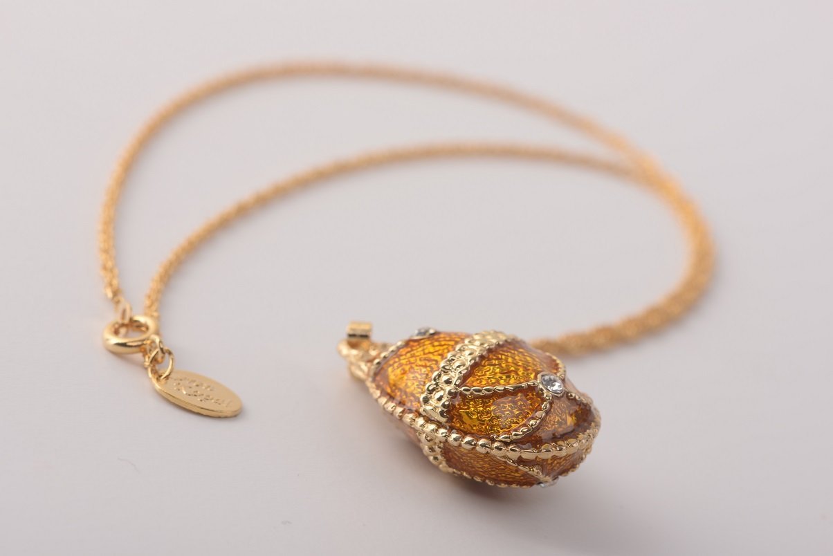 Keren Kopal Mustard Yellow Egg Pendant Necklace