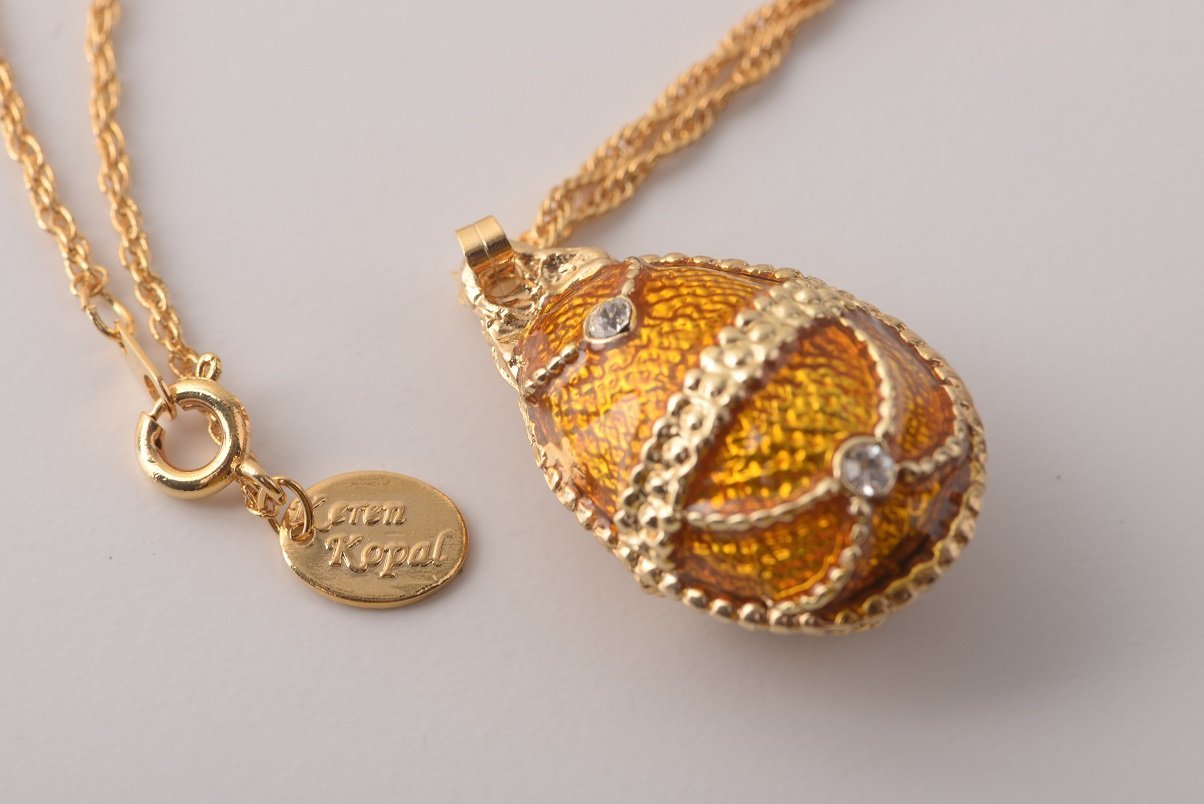 Keren Kopal Mustard Yellow Egg Pendant Necklace