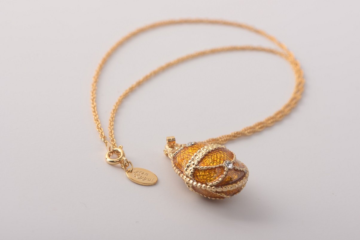 Keren Kopal Mustard Yellow Egg Pendant Necklace