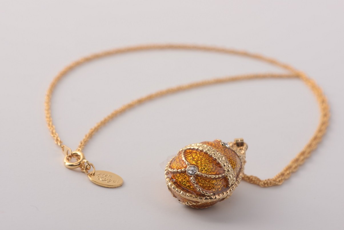 Keren Kopal Mustard Yellow Egg Pendant Necklace