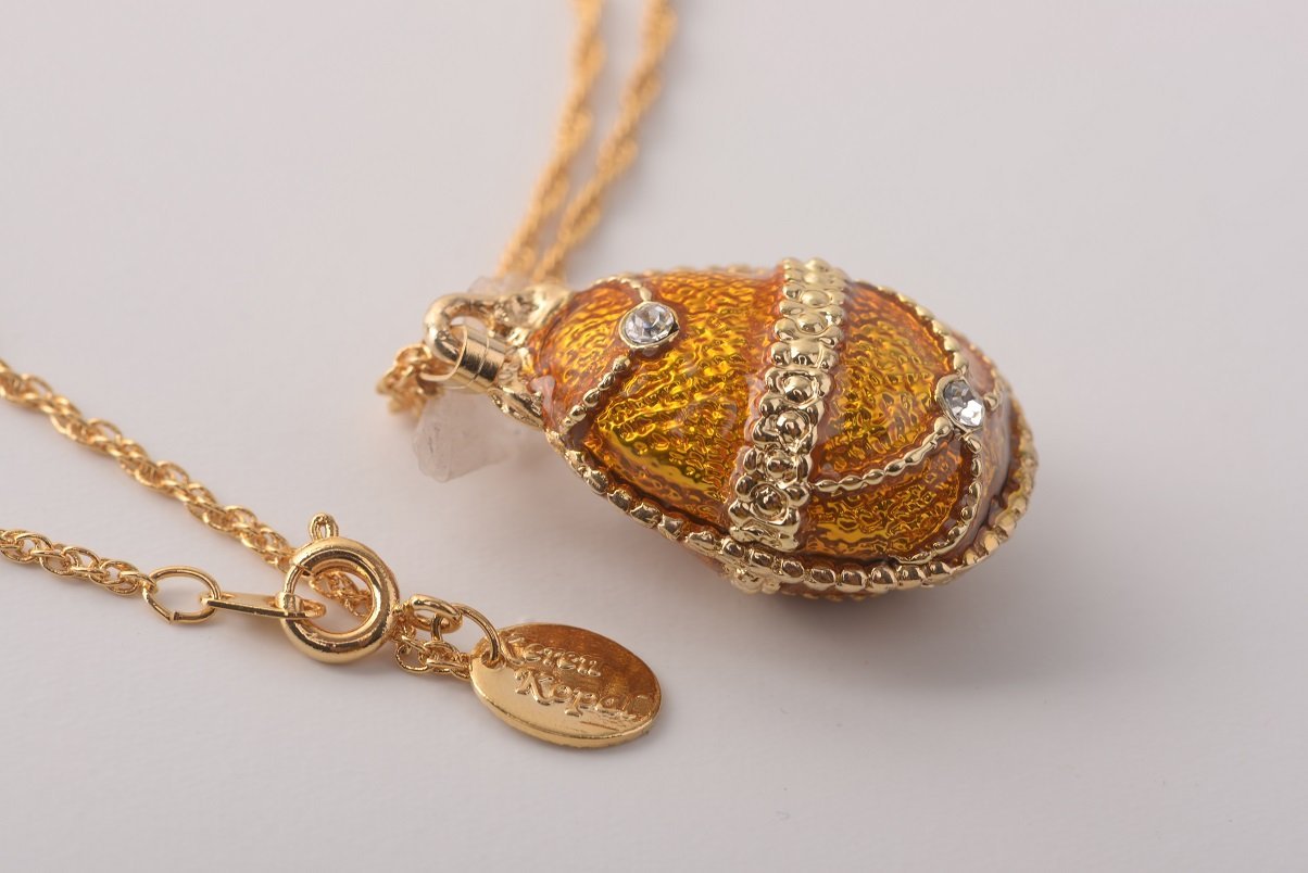 Keren Kopal Mustard Yellow Egg Pendant Necklace