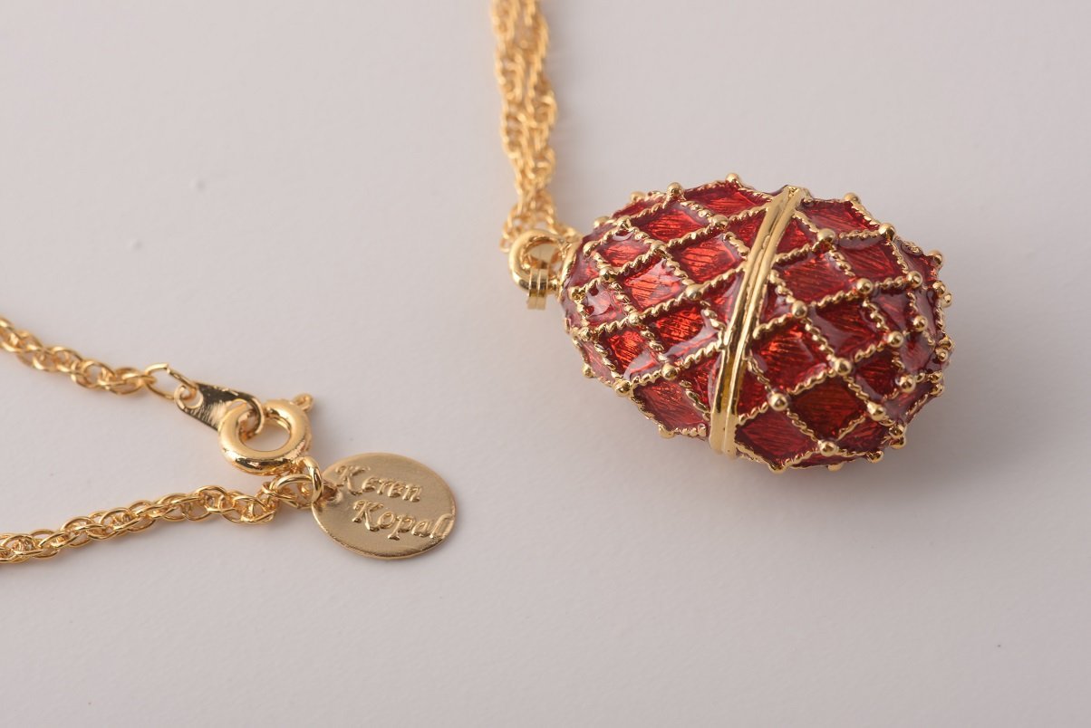 Keren Kopal Red Egg Pendant Necklace