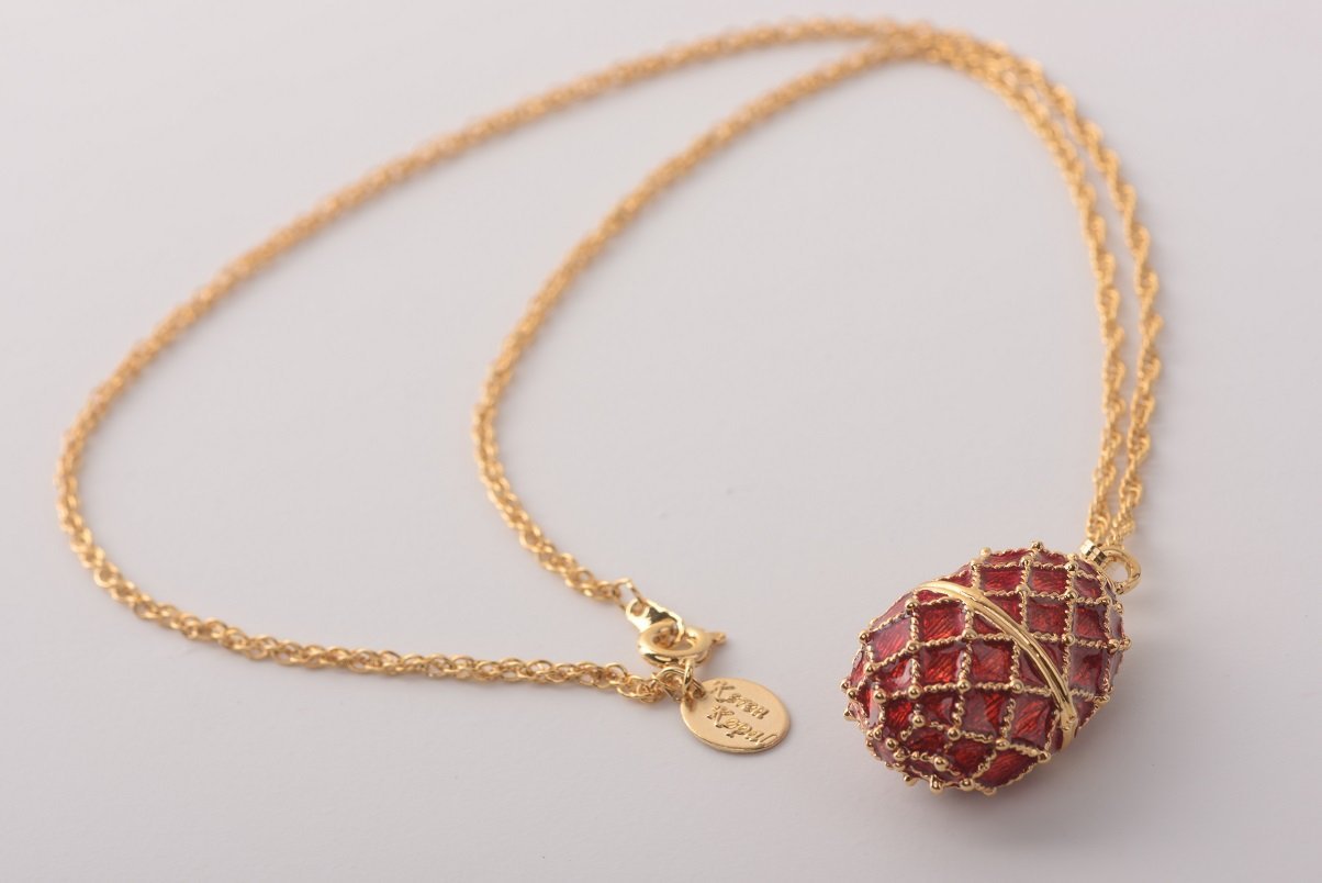 Keren Kopal Red Egg Pendant Necklace