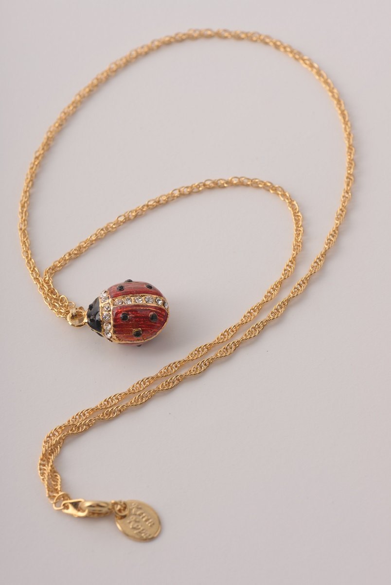 Keren Kopal Red Ladybug Pendant Necklace