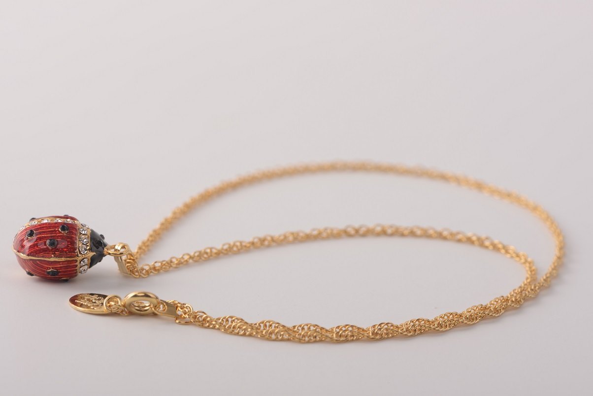 Keren Kopal Red Ladybug Pendant Necklace