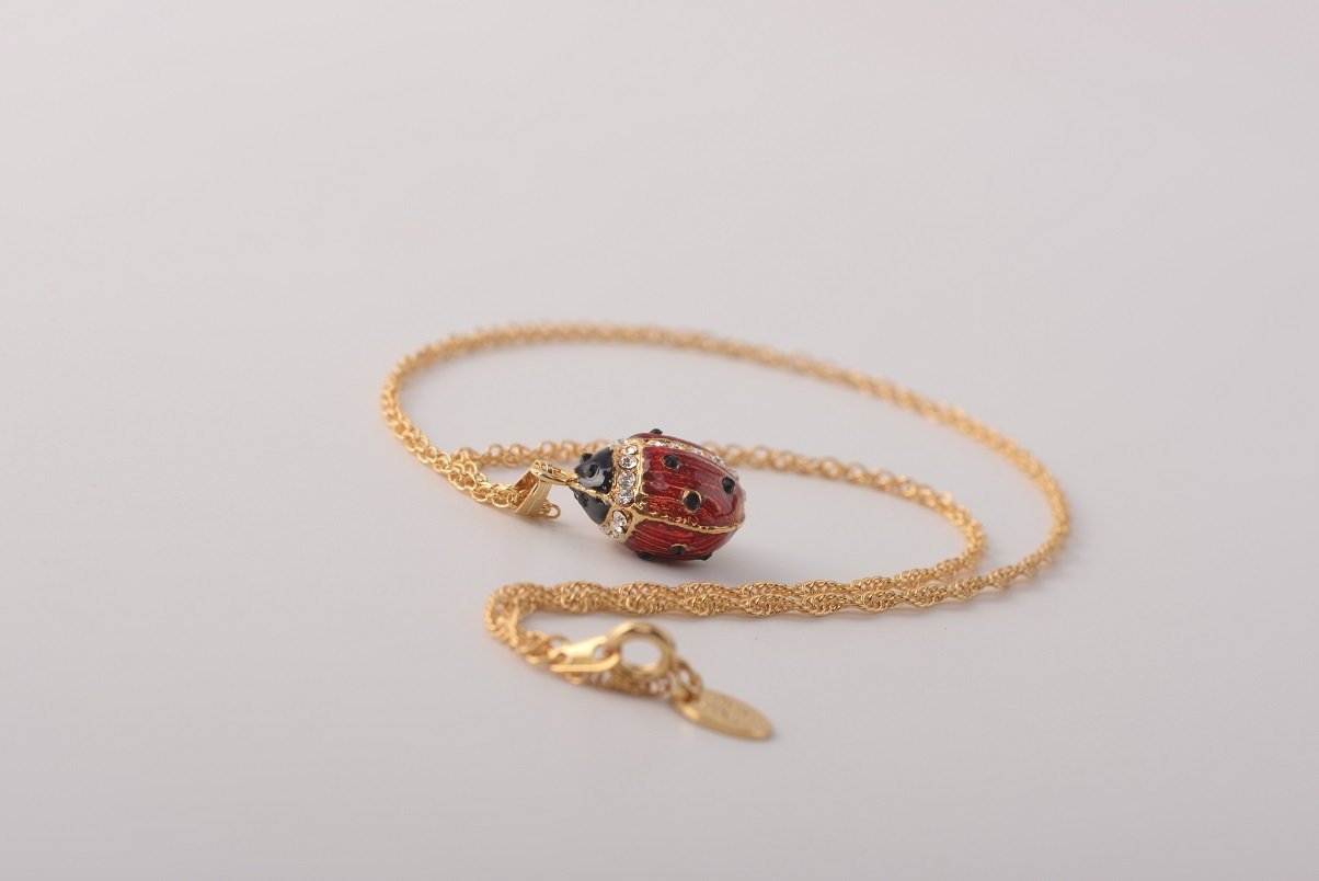 Keren Kopal Red Ladybug Pendant Necklace