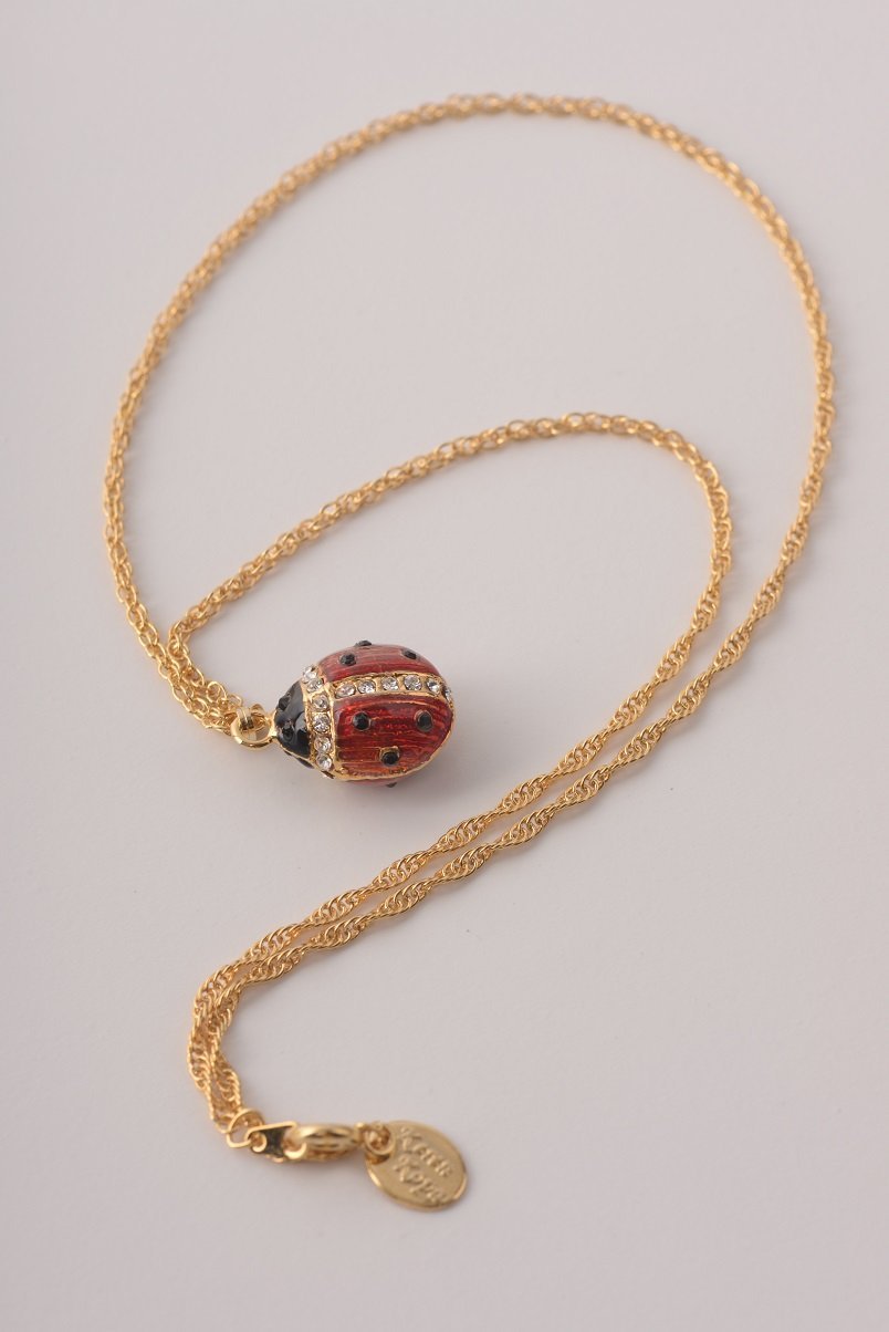 Keren Kopal Red Ladybug Pendant Necklace