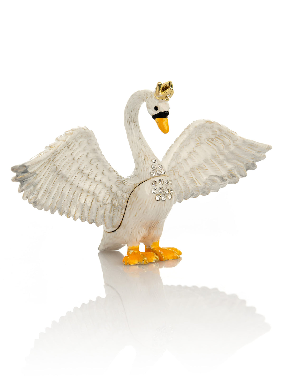 Keren Kopal White Swan Trinket Box