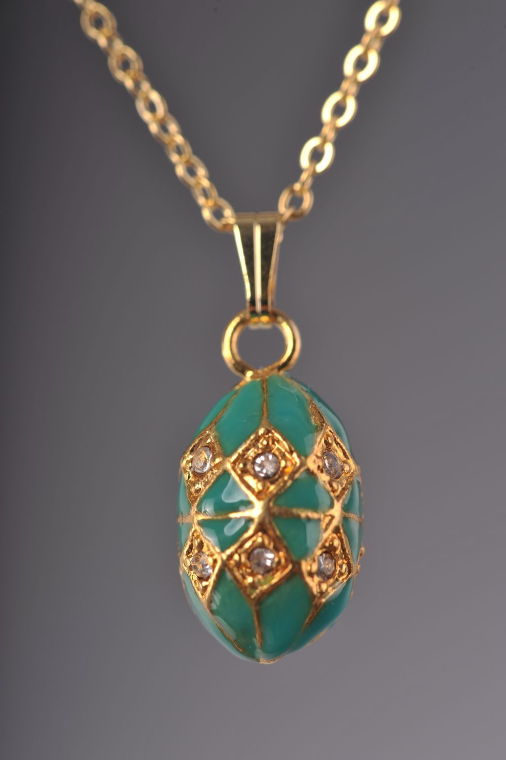 Keren Kopal Turquoise & Gold Egg Pendant Necklace