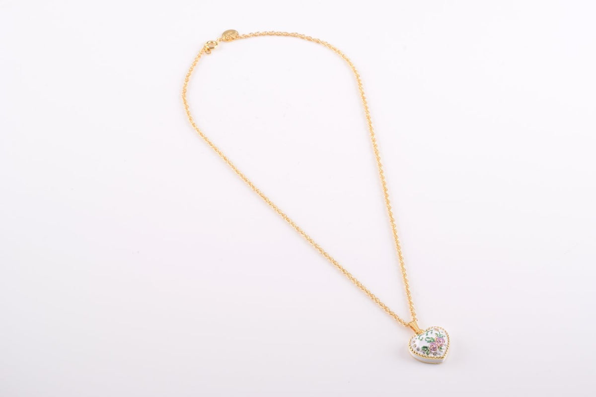 Keren Kopal White Heart shaped Pendant Necklace