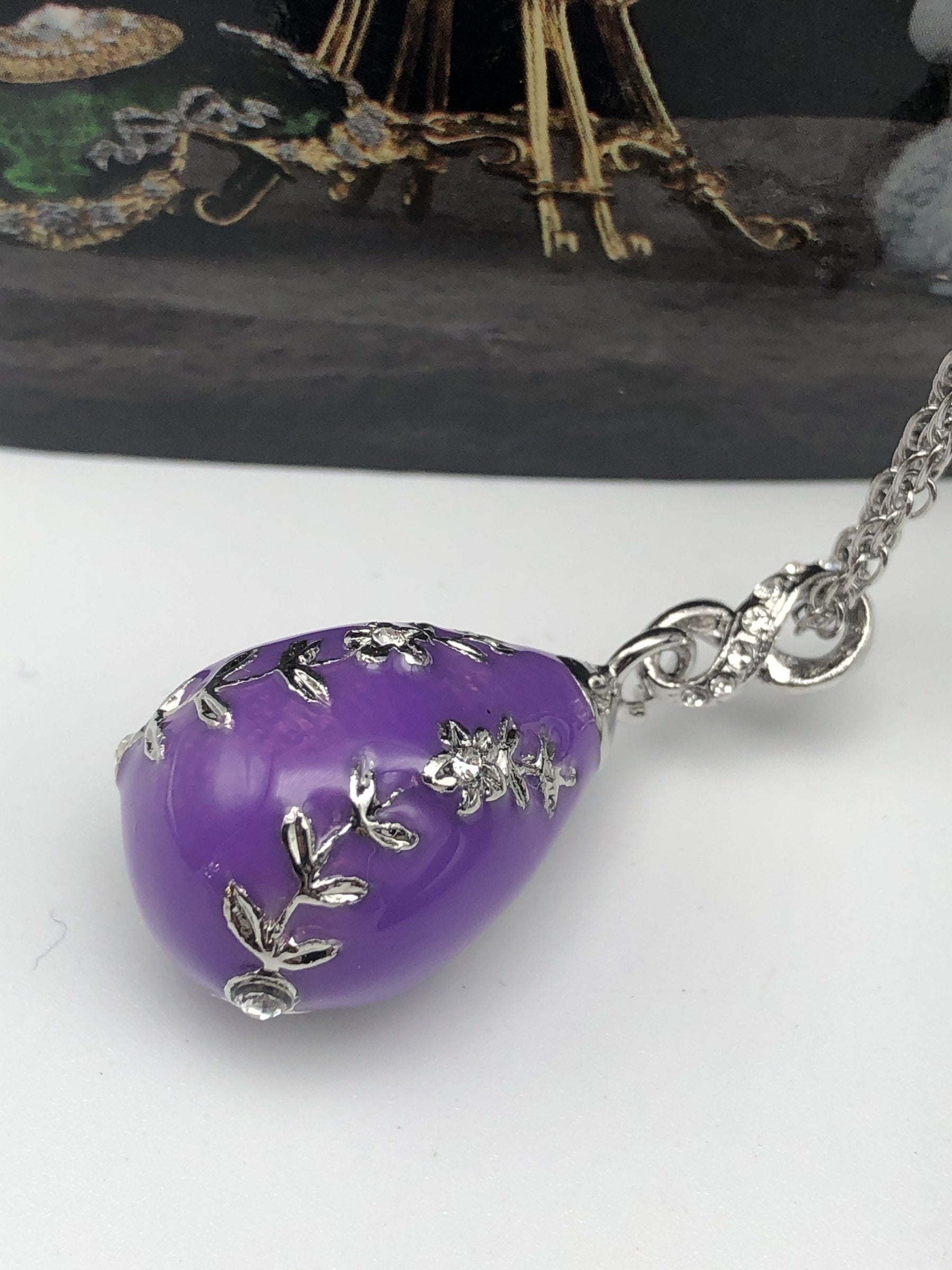 Keren Kopal Purple Egg Pendant Necklace