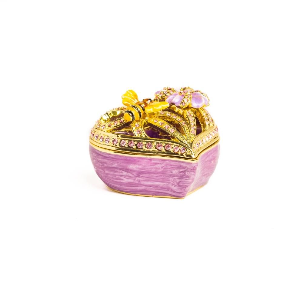 Keren Kopal Golden Purple Heart Decorative Box