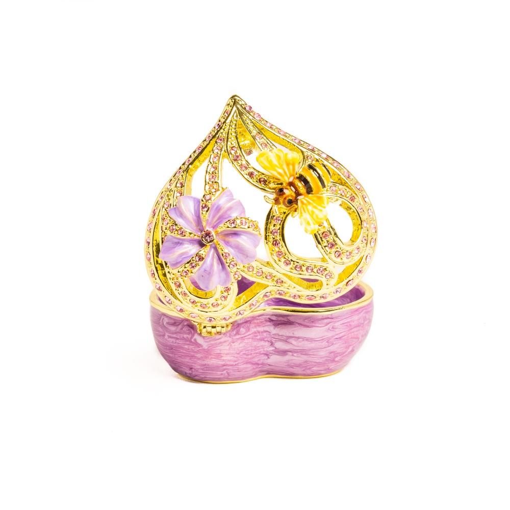 Keren Kopal Golden Purple Heart Decorative Box
