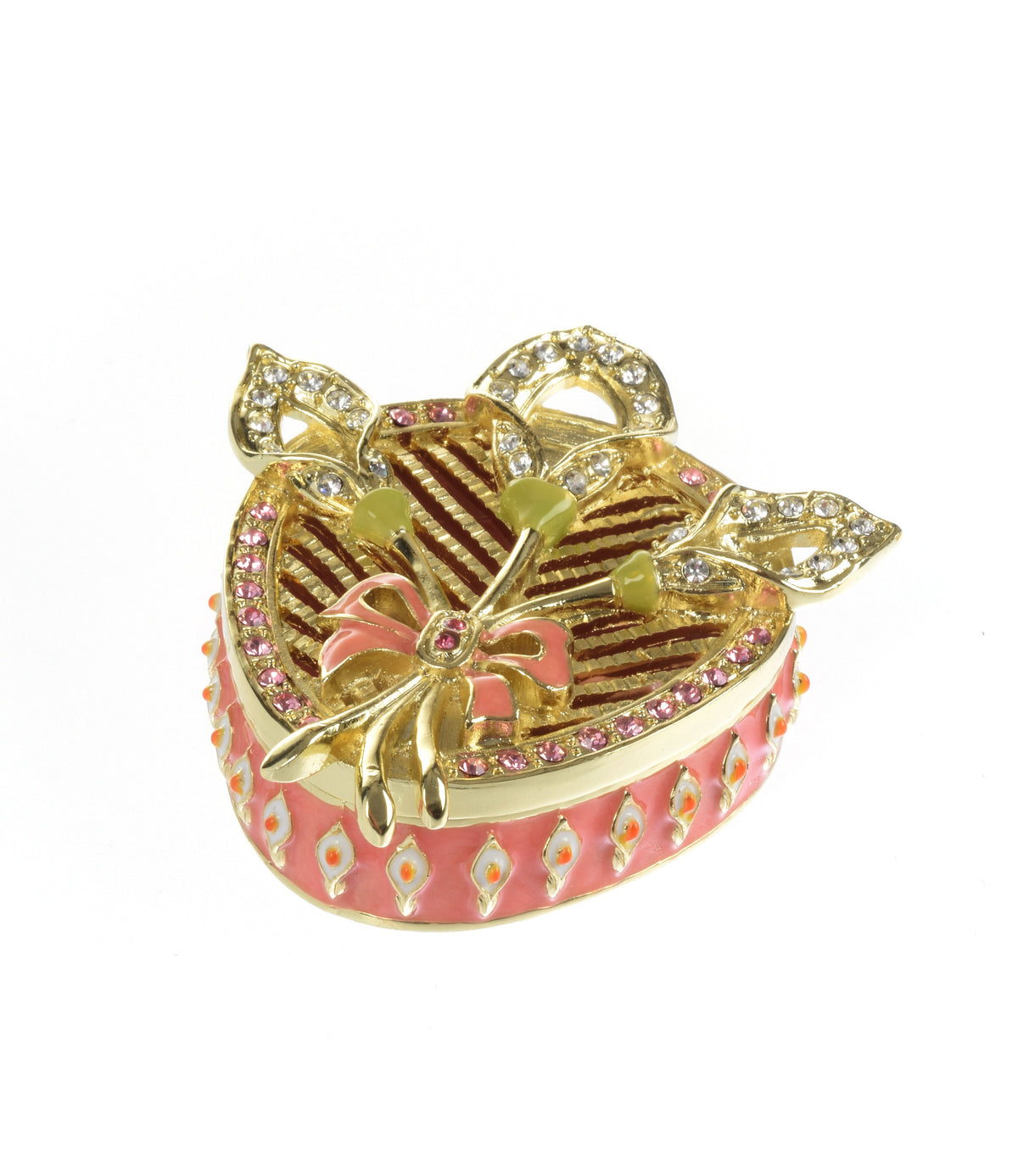 Pink Beautiful Decorated Trinket Box