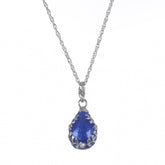 Keren Kopal Blue & Silver Egg Pendant Necklace