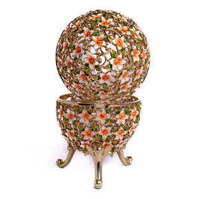 Keren Kopal Faberge Egg Decorated with Flowers