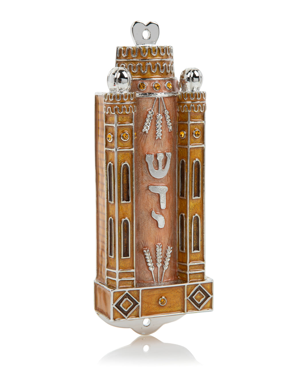 Keren Kopal Brown Contemporary Holy Ark Mezuzah