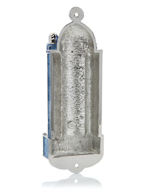 Blue Western Wall style Mezuzah