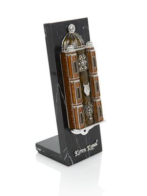 Brown Judaica style Mezuzah