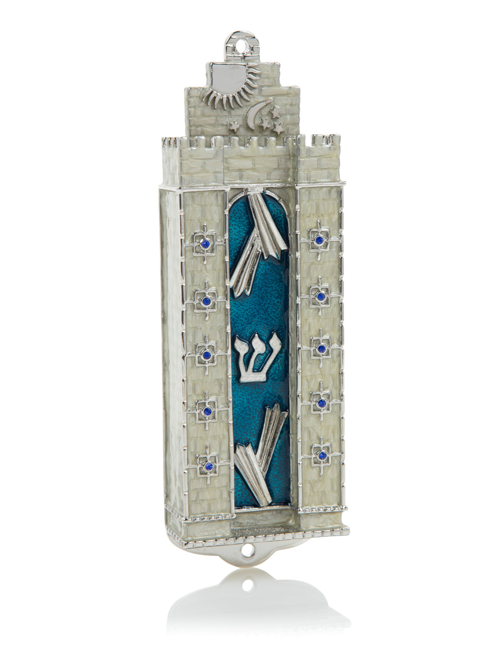 Western Wall style Decorated Mezuzah
