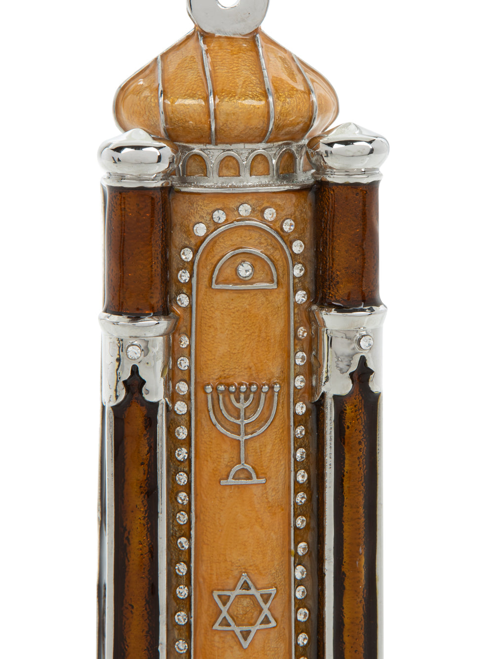 Brown Modern Holy Ark Mezuzah